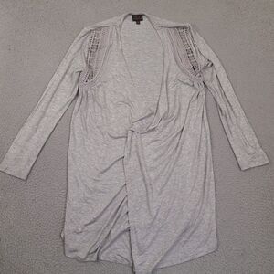 Mod Lusive Cardigan‎ Womens Medium Gray Open Front Casual Rayon Spandex Blend